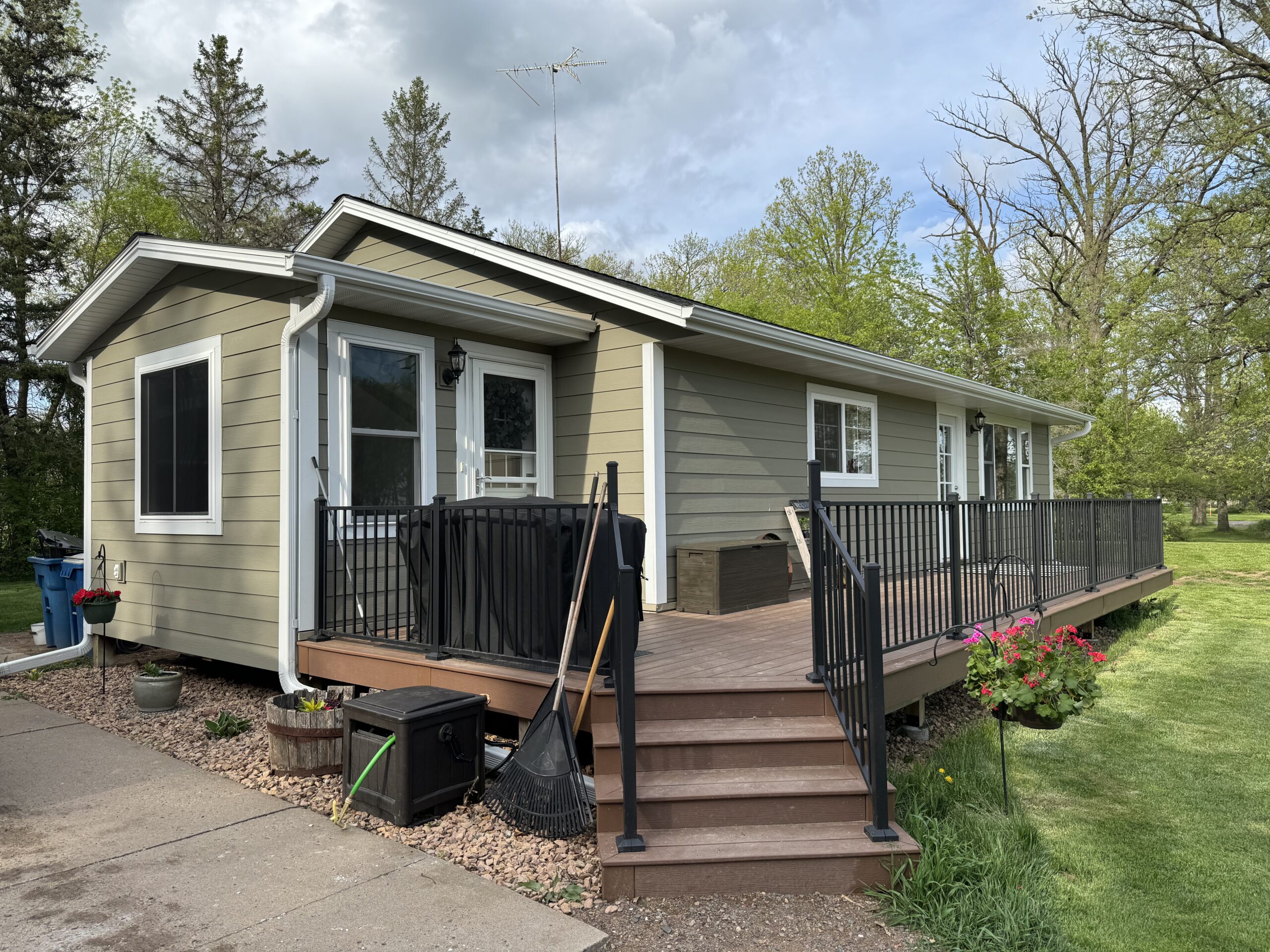 home exterior with new siding provided by siding companies minnesota